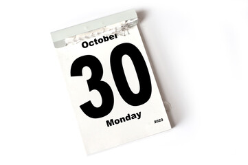  30 October 2023
