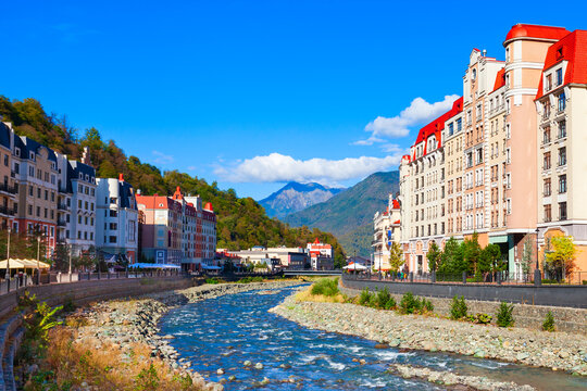 Rosa Khutor Embankment In Sochi