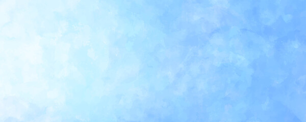 Vector watercolor texture. Hand drawn blue abstract vector illustration for baby background, cover, interior decor and other users. Brush strokes. Fun kids Christmas backdrop for design. Empty blank.	