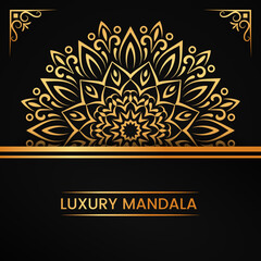 Luxury mandala background with golden arabesque pattern, ornamental mandala design arabic islamic east style, mandala for banner, cover, poster, flyer, wedding card, yoga decoration