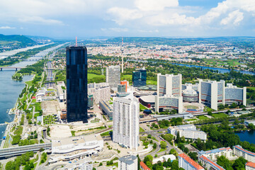 Danube district aerial, Vienna