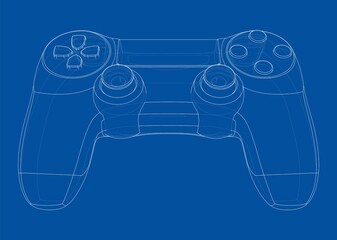 Gamepad or joystick. Vector © cherezoff