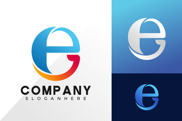 Letter E Colorful Business Logo design inspiration