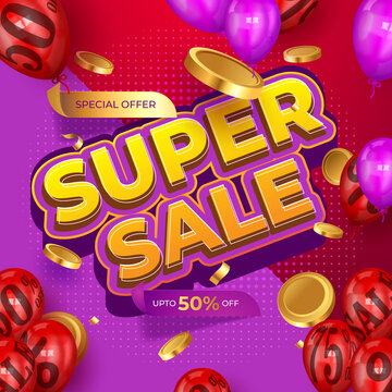 Super sale banner template