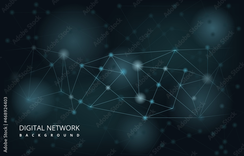 Poster digital network connection internet technology abstract vector background
