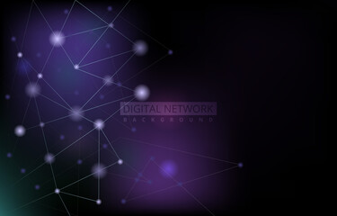 Nebula Digital Network Connection Technology Abstract Vector Background