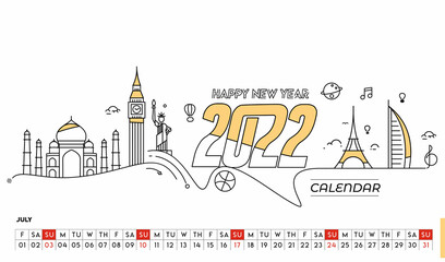 Obraz premium Calendar Template for 2022 year corporate design planner template Design.
