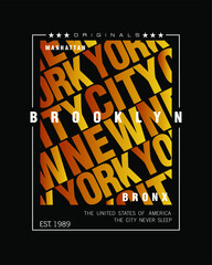 NEW YORK CITY typography vector for tee shirt design