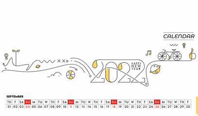 Calendar Template for 2022 year corporate design planner template Design.