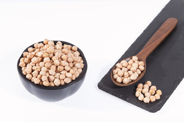 Cicer arietinum - Raw Grains Of Chickpea; Legume With Important Culinary And Nutritional Qualities