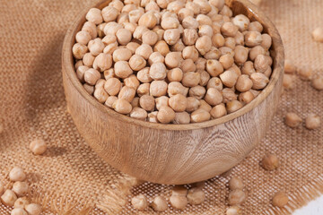Cicer arietinum - Raw Grains Of Chickpea; Legume With Important Culinary And Nutritional Qualities
