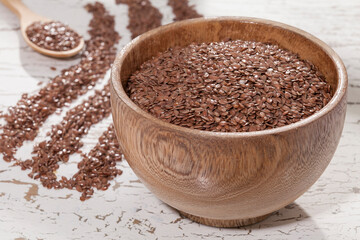 Linum usitatissimum - Flax seeds Very healthy food