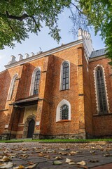 Fototapeta na wymiar DROHOBYCH, UKRAINE - August, 2021: The Roman Catholic church of St. Bartholomew.