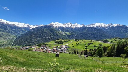Fototapeta na wymiar Landscape near Fendels in Austria