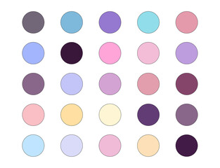 vector illustration many pastel colour palette for background