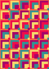 Abstract Geometric Pattern generative computational art illustration