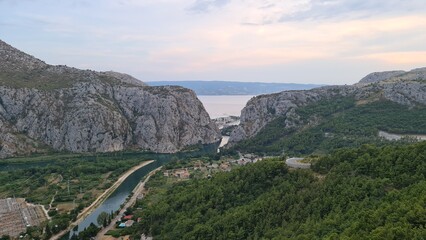 Fototapeta na wymiar Nature near Omis in Croatia