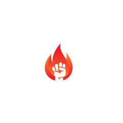 Obraz premium Illustration vector graphic template of fire hand logo