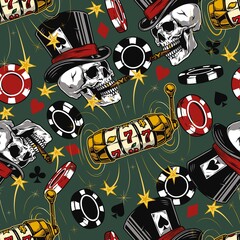 Casino colorful seamless pattern