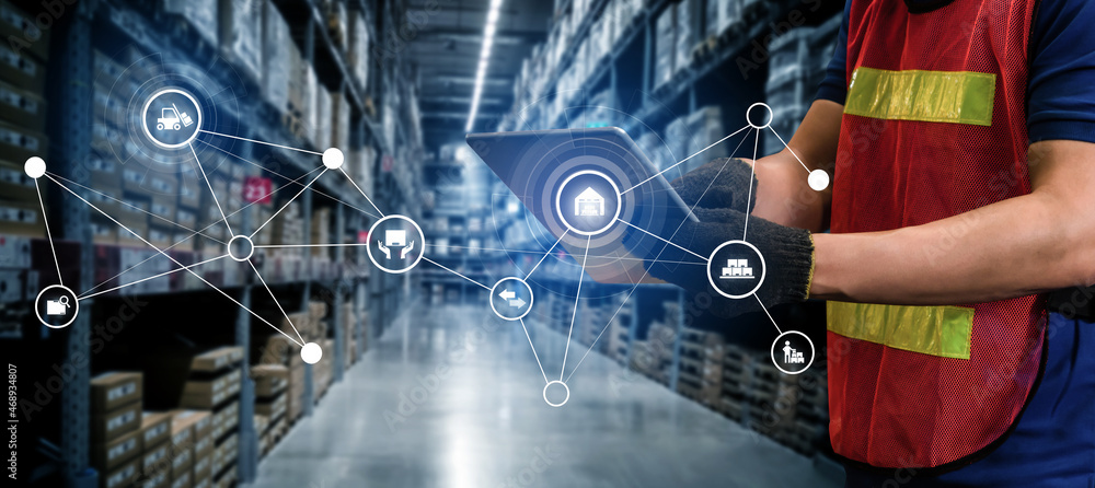 Aufkleber smart warehouse management system with innovative internet of things technology to identify package 