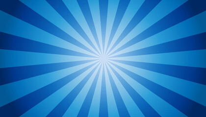 Blue Sunburst Background Illustration