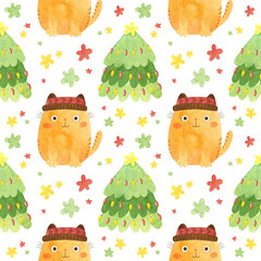 seamless pattern with owls