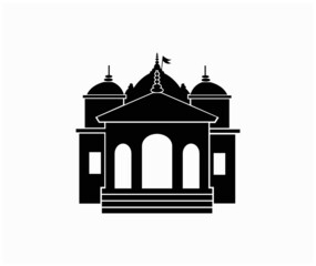 Gangotri dham temple vector. Gangotri (lord shiva) teple vector icon.