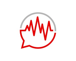 Simple bubble chat with medical pulse inside