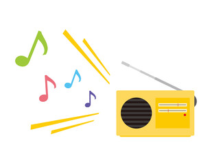 Radio. Icon. Vector illustration.