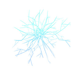 Crack illustration with blue gradient