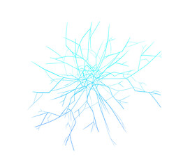 Obraz premium Crack illustration with blue gradient