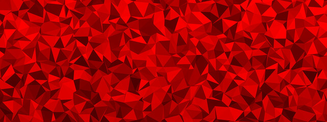 Abstract low poly red color background