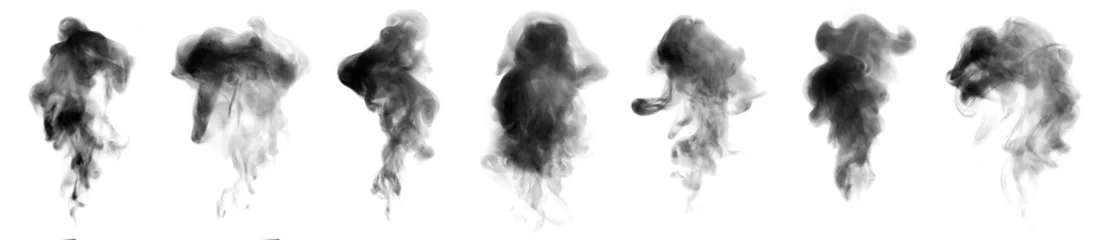 Selbstklebende Fototapeten Rauch Dampf isoliert weißer Hintergrund © VRVIRUS