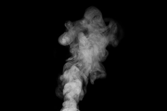 Smoke Steam Isolated White Background	

