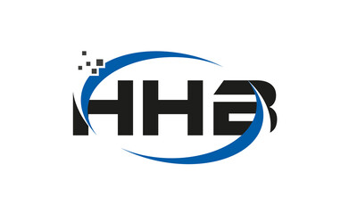dots or points letter HHB technology logo designs concept vector Template Element