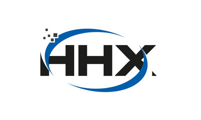 dots or points letter HHX technology logo designs concept vector Template Element