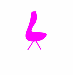 vector chair or vector furniture minimalist illustration or logo