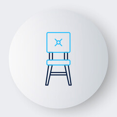 Line Chair icon isolated on white background. Colorful outline concept. Vector
