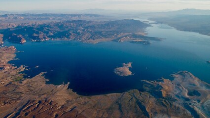 レイク・ミード航空写真 ネバダ州 © Matsudondon