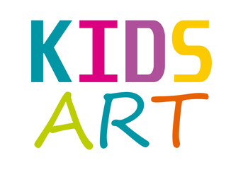 Título de arte de niño en fondo blanco.