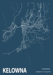 Kelowna - Canada Blueprint City Map