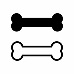 Vector of bone isolated on white background.