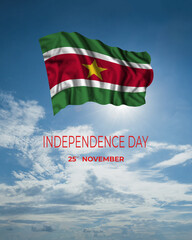 Suriname independence day card