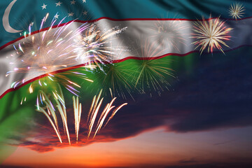 Flag of Uzbekistan for Independence day