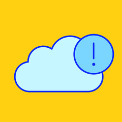 Cloud Alert Isolated Vector icon which can easily modify or edit

