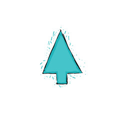Fototapeta premium light cyan pine symbol (colored)