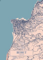 Beirut - Lebanon Breezy City Map
