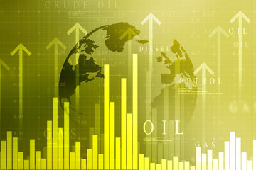 Fototapeta premium 2d rendering Stock market online business concept. business Graph 
