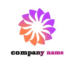 abstract flower logo design