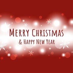 Red snowflake star light Christmas card and banner